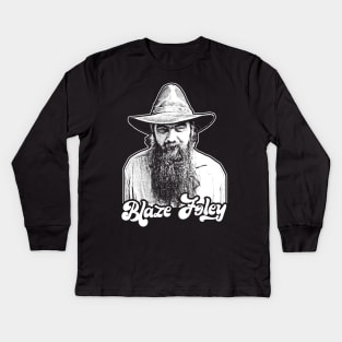 Blaze Foley // Original Retro Outlaw Country Fan Design Kids Long Sleeve T-Shirt